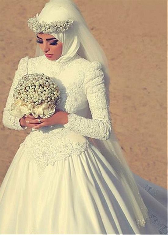 hijab modern wedding dress